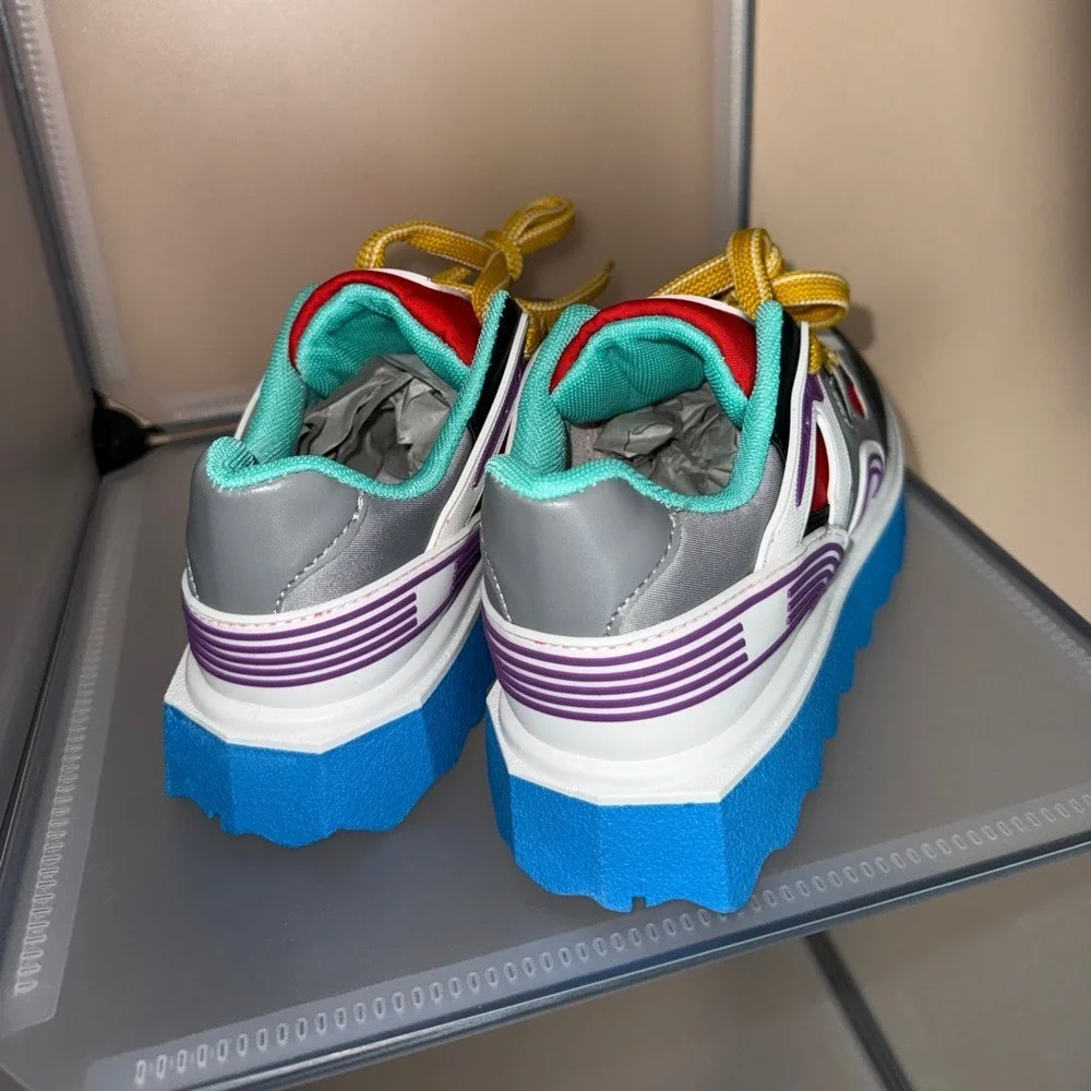 Forever Link Women's Multicolored Chunky Platform Sneakers Size 7.5